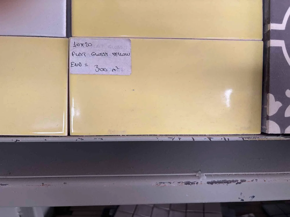 10X20 FLAT GLOSSY YELLOW 1.